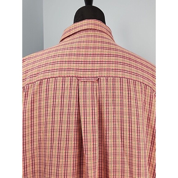 Bugatchi Uomo Mens XL Shirt Plaid Short Sleeve Button Front Pocket Collared - Picture 8 of 11